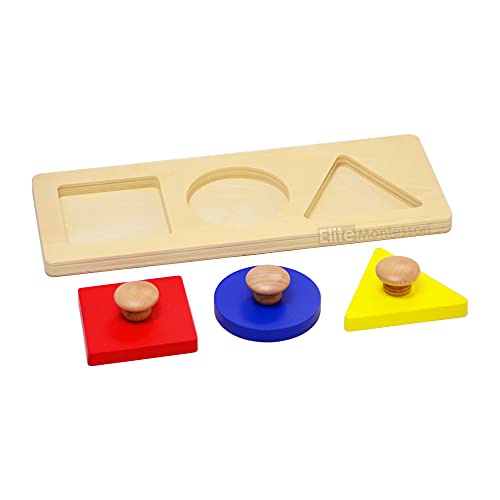 エリートモンテッソーリ 複数の形のパズルカラーソーター幼児&就学前の感覚玩具学習教材(スタイルA)