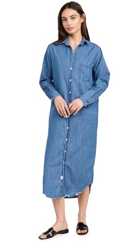 Frank & Eileen レディース マキシシャツドレス, ヴィンテージストーンウォッシュインディゴ, Medium