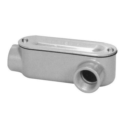 Morris 14117 Rigid Conduit Body, Aluminum, Type LL, Threaded with Cover and Gasket, 3 Thread Size by Morris
