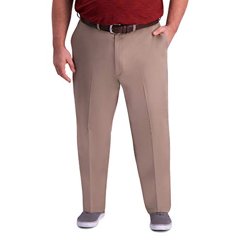 [Haggar] カジュアルパンツ B&T Premium Comfort Flat Front Classic Fit Pant メンズ Medium Khaki 52W x 32L