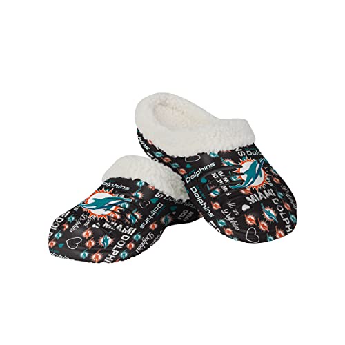 FOCO マイアミドルフィンズ NFL レディース シェルパ裏地ロゴ ラブクロッグ - S