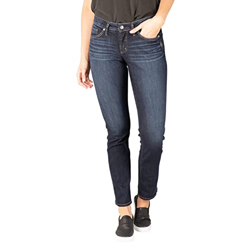 Silver Jeans Co. レディース Suki Curvy Fit ミッドライズ ストレートレッグ ジーンズ US サイズ: 33W x 31L カラー: ブルー
