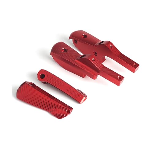 オートバイアクセサリー リアパッセンジャーフットペグ エクステンション GT 60 GTS GTV 125 150 200 250 300 300ie 用 (レッドセット)