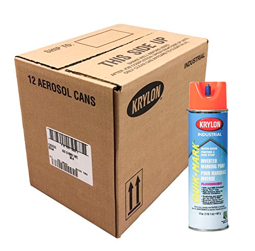 Krylon Industrial Quik-Mark Wb 反転マーキングペイント 蛍光オレンジ 12本セット