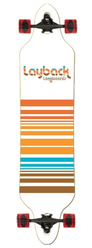Layback Complete Lines Drop Thru Skateboard Deck (39 x 9) by Layback