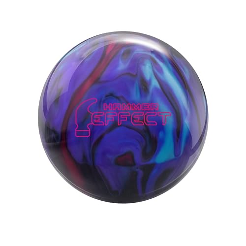 Bowlerstore Products ハンマー プレドリル効果 ボーリングボール - マロン/ブルー/ブラック/パープル 16ポンド