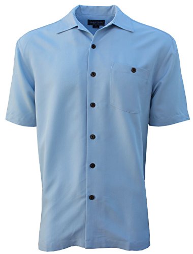 Foxfire Indygo スミス ポリエステル/レーヨン ヘリンボーン メンズ シャツ クリスタルブルー 4X ビッグ