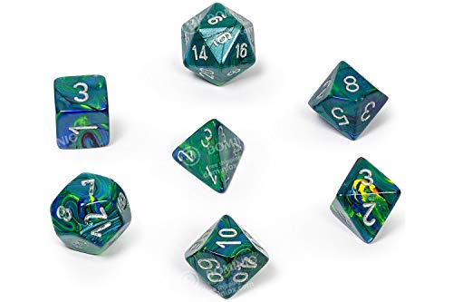 Chessex CHX27445 ダイスフェスティブ グリーン/シルバーセット