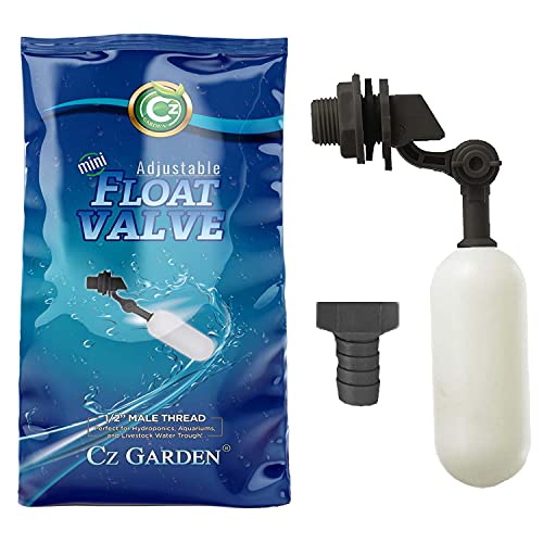 PVC ミニフロートバルブ 調節可能なアーム付き ? 1/2インチ ビニールチューブ RO 逆浸透供給ライン (ブラック)