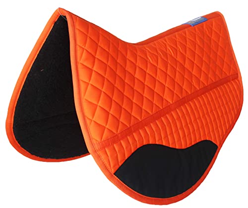 CHALLENGER 馬 ウェスタン キルト フリース裏地 曲線 バレル サドルパッド オレンジ 39TS11OR