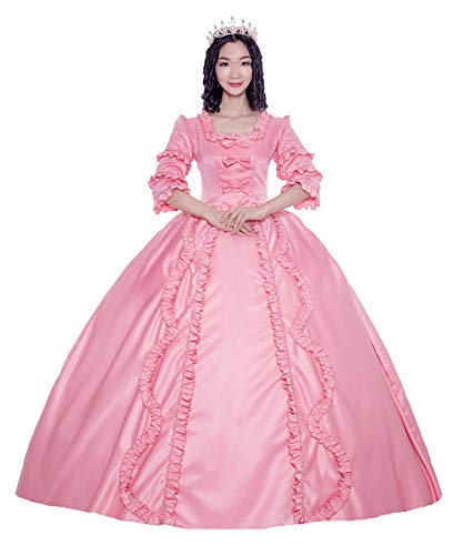 CountryWomen ビクトリア朝ドレス レディース ロングパーティードレス ロココマスカレード ボールガウン, カラー9, X-Large