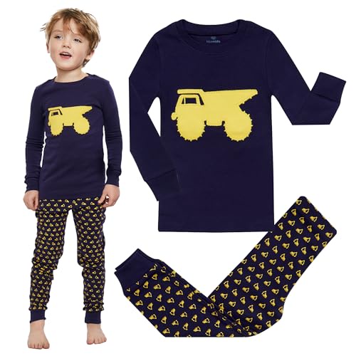 bluenido Boysダンプトラック2ピースパジャマ100 %スーパーソフトコットン( 12 m-7y )