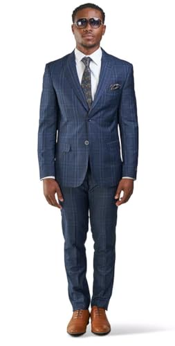 ?ZARMAN SUIT メンズ US サイズ: 40 Short 34 Waist 30 Length カラー: ブルー
