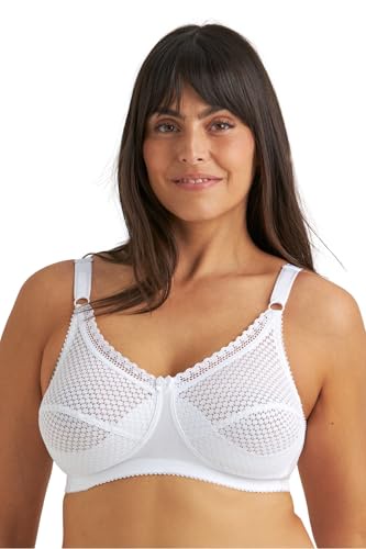 Miss Mary Of Sweden、コットンドット、ノンワイヤーブラ US サイズ: 38C カラー: ホワイト