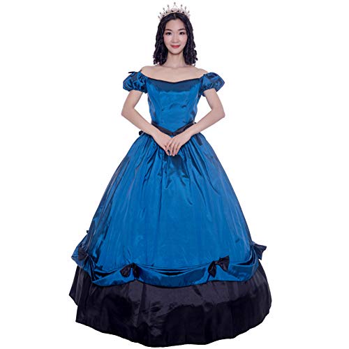CountryWomen ビクトリア朝ドレス レディース ロングパーティードレス ロココマスカレード ボールガウン, カラー16, 3X-Large