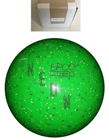 BuyBocceBalls 新商品 - (4 3/4インチ-3ポンド6オンス) EPCO ダックピン ボーリングボール - シングル - ネオン斑点 - グリーン