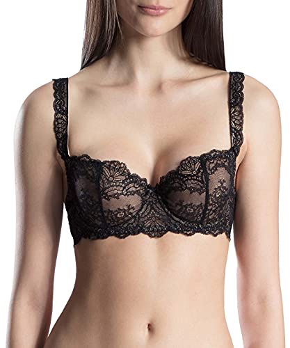 [Aubade] OG14 Danse des Sens Black Lace Half Cup Bra 36B