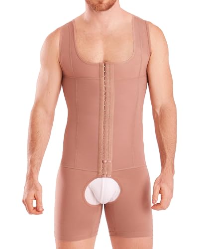 Shape Concept Fajas Colombianas para Hombres メンズ ガードル 高圧縮 ガーメン シェイプウェア ボディシェイパー 男性用 US サイズ: Medium カラー: ブラウン