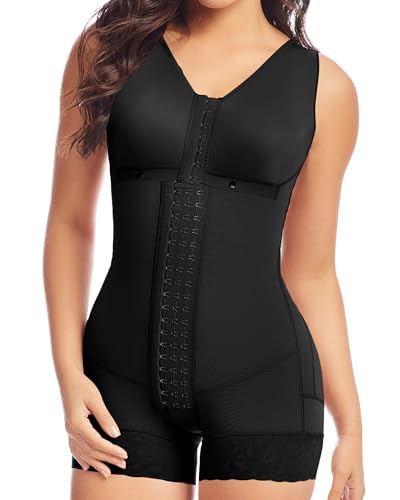 DELI? 高圧縮 086 シェイプウェア 腹部コントロール Fajas Colombianas Moldeadoras エクストラファームシェイパー 女性用, ブラック, XX-Large