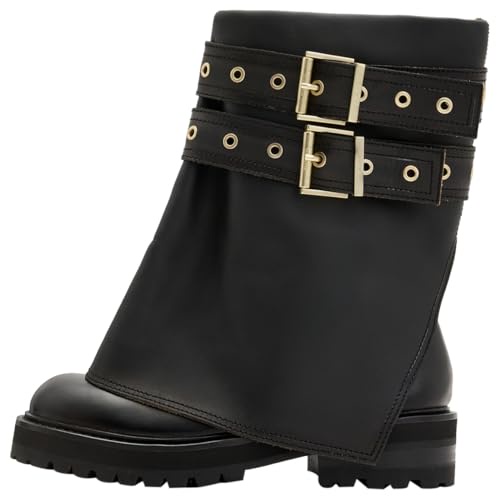 AllSaints レディース ドリューブーツローファー, ブラック, 6