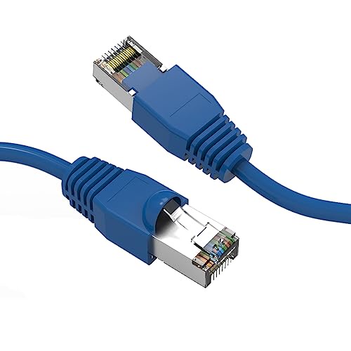 Cable Central LLC (シールド付きCat6aブルー銅イーサネットパッチケーブル、10ギガビット、スナッグレス/モールドブーツ、POE準拠、500MHz、10フィート)