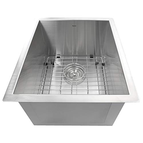 Nantucket Sinks ZR1815 15インチ プロシリーズ シングルボウル アンダーマウント バー/プレップシンク ステンレススチール
