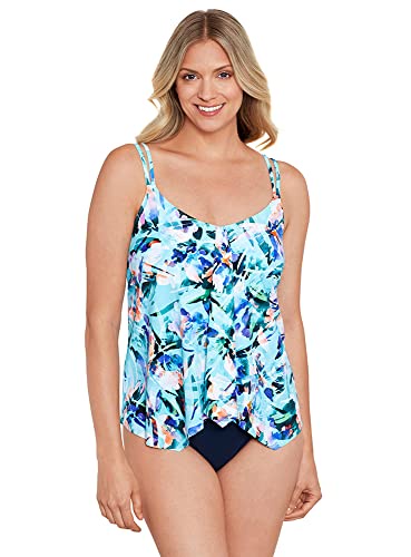 Penbrooke シェイプソルバー レディース グラフィック ガーデン ハンカチ タンキニ トップ セパレート, マルチ, 8