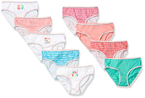 Maidenform ガールズ スリム コットン ヒップスターショーツ ブリーフ 9枚パック US サイズ: 10