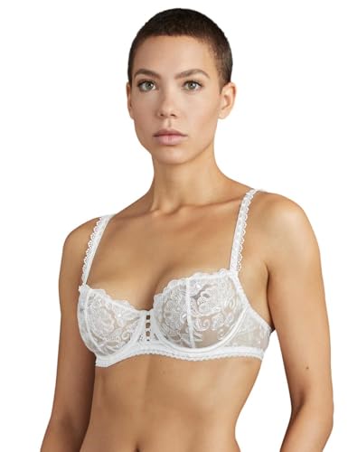 [Aubade] Pour Toujours TC14 Opal Embroidered Non-Padded Underwired Half Cup Bra 32B