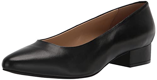 Trotters レディース フラット, ブラックレザー, 8.5 Wide