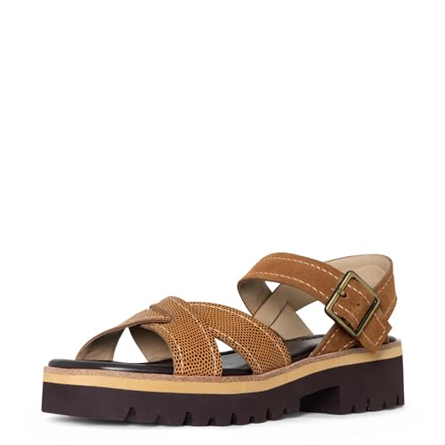 Donald J Pliner レディース パイパー フラットサンダル, サドル(Saddle), 23.0 cm