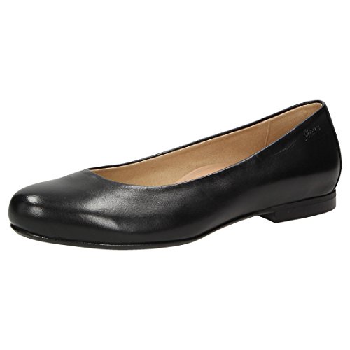 Sioux レディース クローズドトゥ バレエフラット, Black Schwarz 62130, 9.5