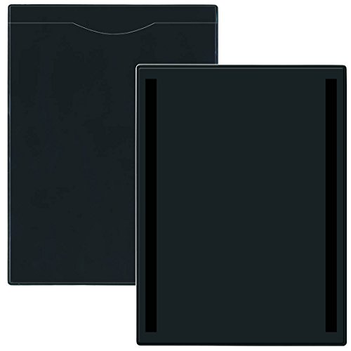 StoreSMART ? プラスチックファイルジャケット ? 磁気 ? 50-pack ? Open Short Side ? fj85sml-50 ブラック