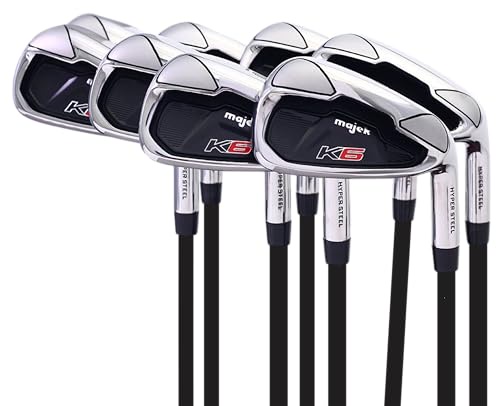 Majek K6 アイアンセット トール シニア レディース コンプリート 8点 アイアンセット (4-PW、SW) 右利き用 レディース フレックス L フレックスクラブ プレミアム レディース 関節炎グリップ