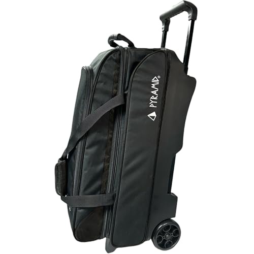Pyramid Prime トリプルローラーボーリングバッグ (ブラック/ブラック)