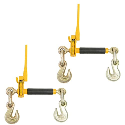 US Cargo Control Peerless Quikbinder ラチェットバインダー 折りたたみハンドル付き (2個パック) 1/2-5/8インチ ラチェットチェーンバインダー グレード70またはグレード80チェーン用、18ポンド使用荷重制限