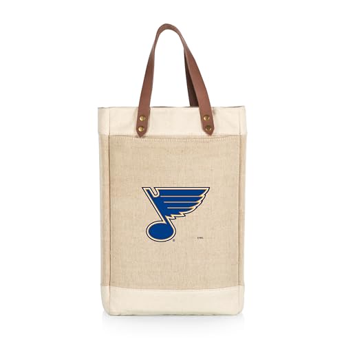 PICNIC TIME NHL セントルイスブルース ピノジュート 2ボトル 断熱ワインバッグ ワイントートバッグ ワインギフトバッグ (ベージュ)