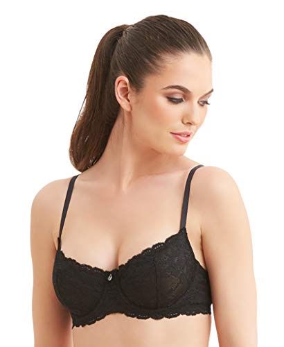 Montelle レディース Flirt Demi レース ブラ, ブラック, (36) B