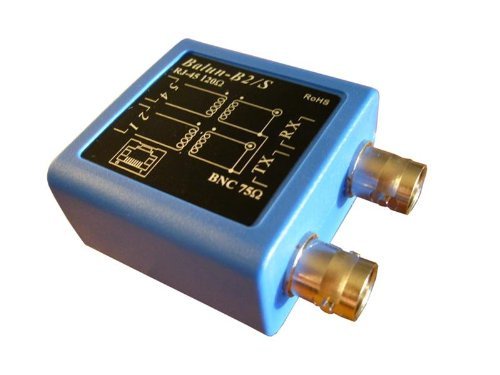 CTCUnion Balun-B2S - E1 パッシブインピーダンスアダプター 75オーム BNCメス - 120オーム ツイストペア