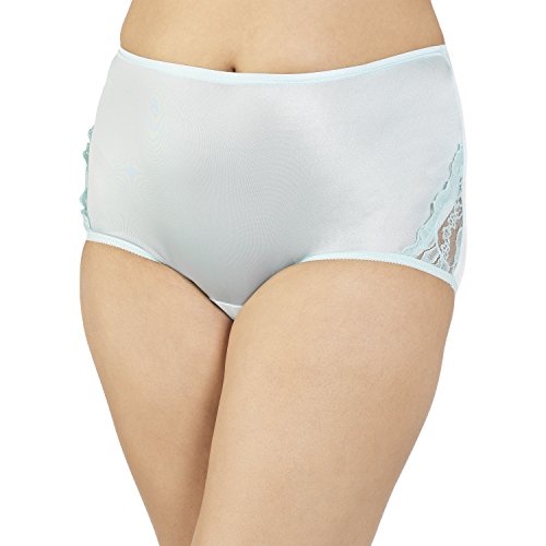 Vanity Fair レースインセットナイロンパンティー アズールミスト, Azure Mist, 10