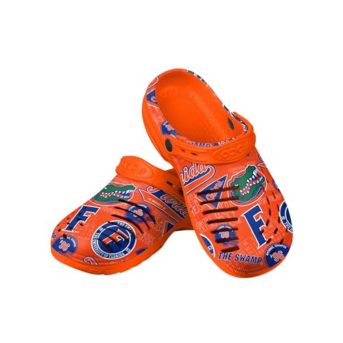[FOCO] クロッグ。 Ncaa College Team Logo Garden Water Sandals Shoes Slipper Clogs With Stap メンズ ストラップ付き歴史的なプリント 9-10