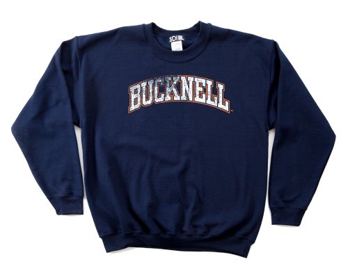 NCAA Bucknell Bison 50 / 50 Blended 8-ounce Vintageアーチクルーネックスウェットシャツ L