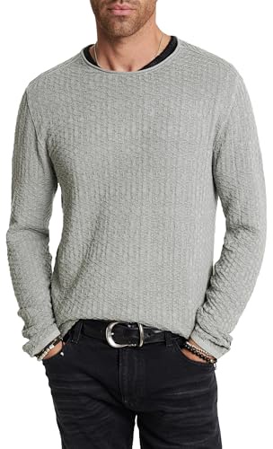 [John Varvatos] プルオーバーセーター Riley Crew メンズ スモークパールグレー XX-Large