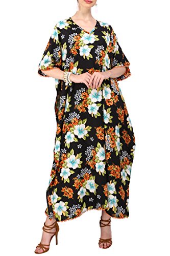 Miss Lavish London レディース カフタンズ 着物マキシスタイルドレス ティーンから大人の女性に最適 レギュラーからプラスサイズ US サイズ: 6-12 カラー: ブラック