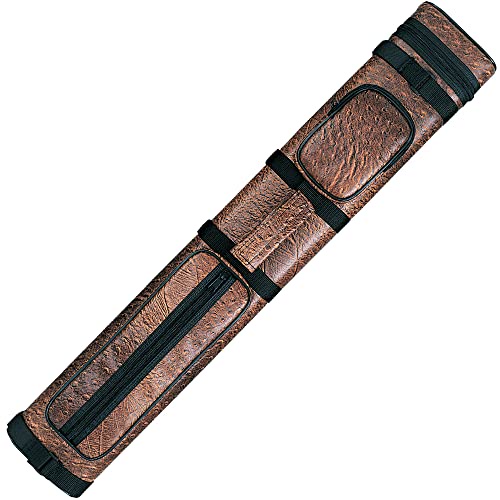 (Brown) - Action Pool Cue Case - 2 Butt, 4 Shaft