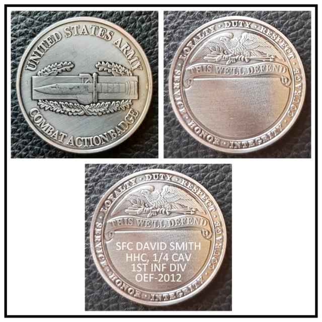 ジャンクと無秩序、アリゾナ州チャレンジコイン-米国陸軍戦闘アクション(刻印あり)