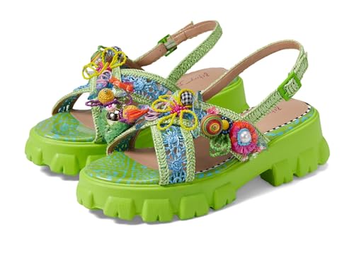 Betsey Johnson レディース グレイセンサンダル, マルチグリーン, 24
