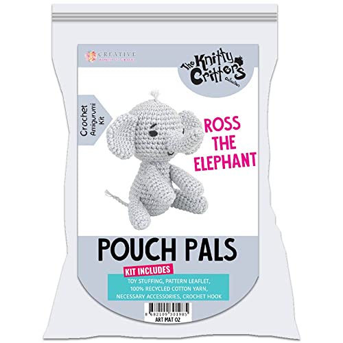 The Knitter Critters - ポーチ Pals - Ross The Elephant