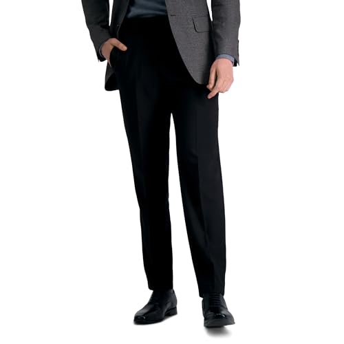 [Haggar] ドレスパンツ Premium Comfort Dress Pant-straight Fit Flat Front (Regular and Big & Tall Sizes) メンズ ブラック 40W x 29L
