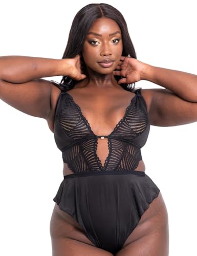Curvy Kate Scantilly レディース アフターアワーズストレッチレーステディ (SN025327) ブラック X-Large